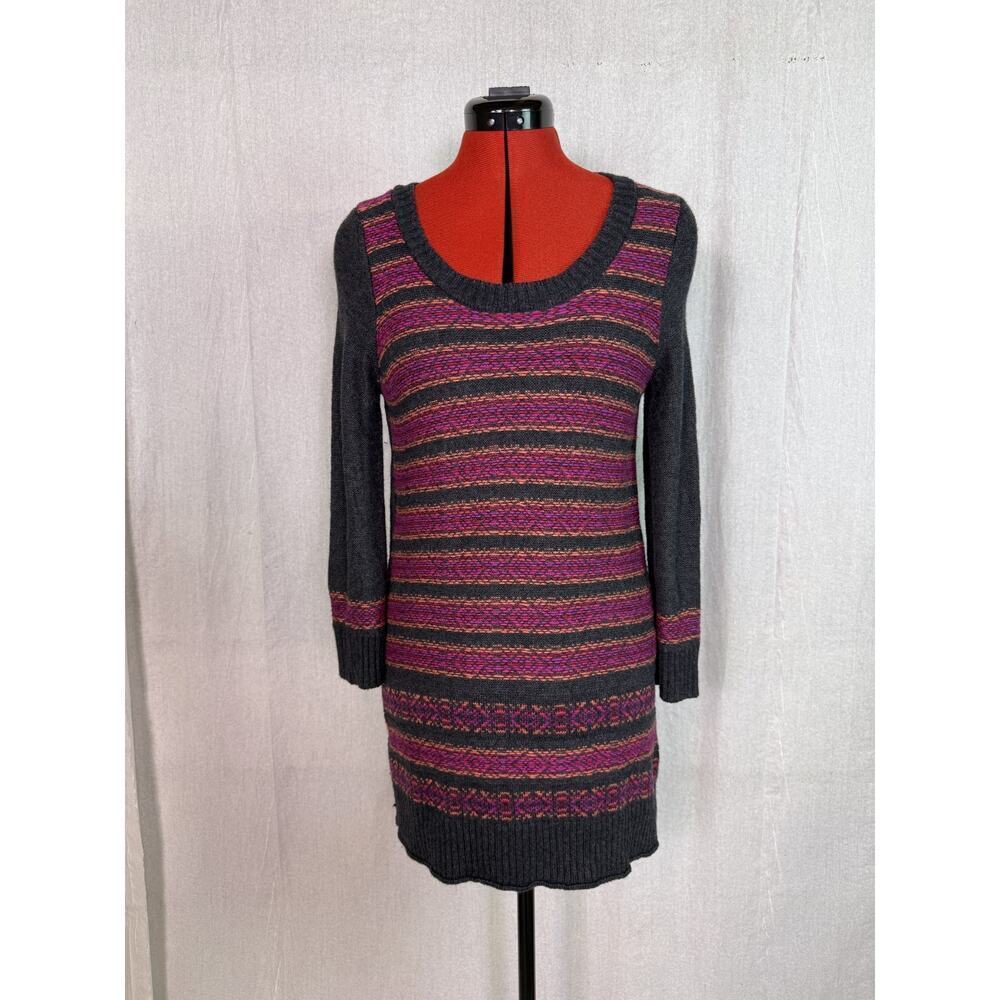 The Limited Sweater Dress Women's Size Small Gray Knit Wool Alpaca Long D406